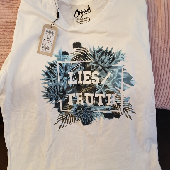 Jack and Jones Other - NWT Jack and Jones white graphic tee size xxl